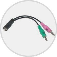 Smartphone headset to PC adapter for conference calls on a computer