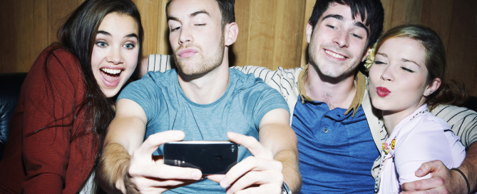 millennials take selfie